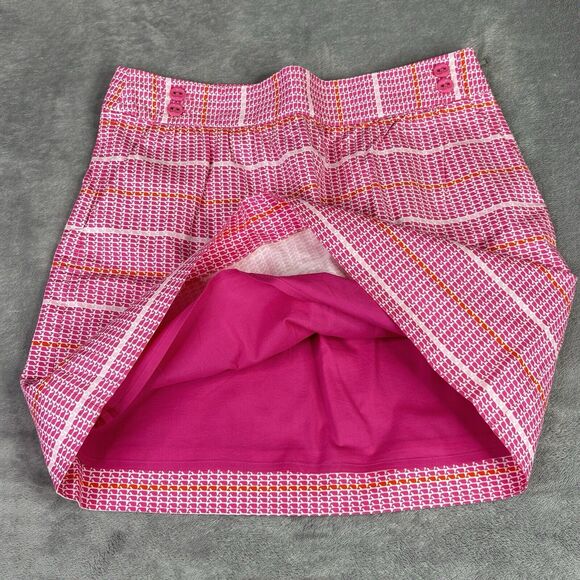 Vineyard Vines Skirt Womens 0 Pink Cotton Whale Print Stripe 29x16 side zip Mini - Picture 9 of 15